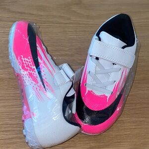 Vibrant Pink and White Kids Sneakers